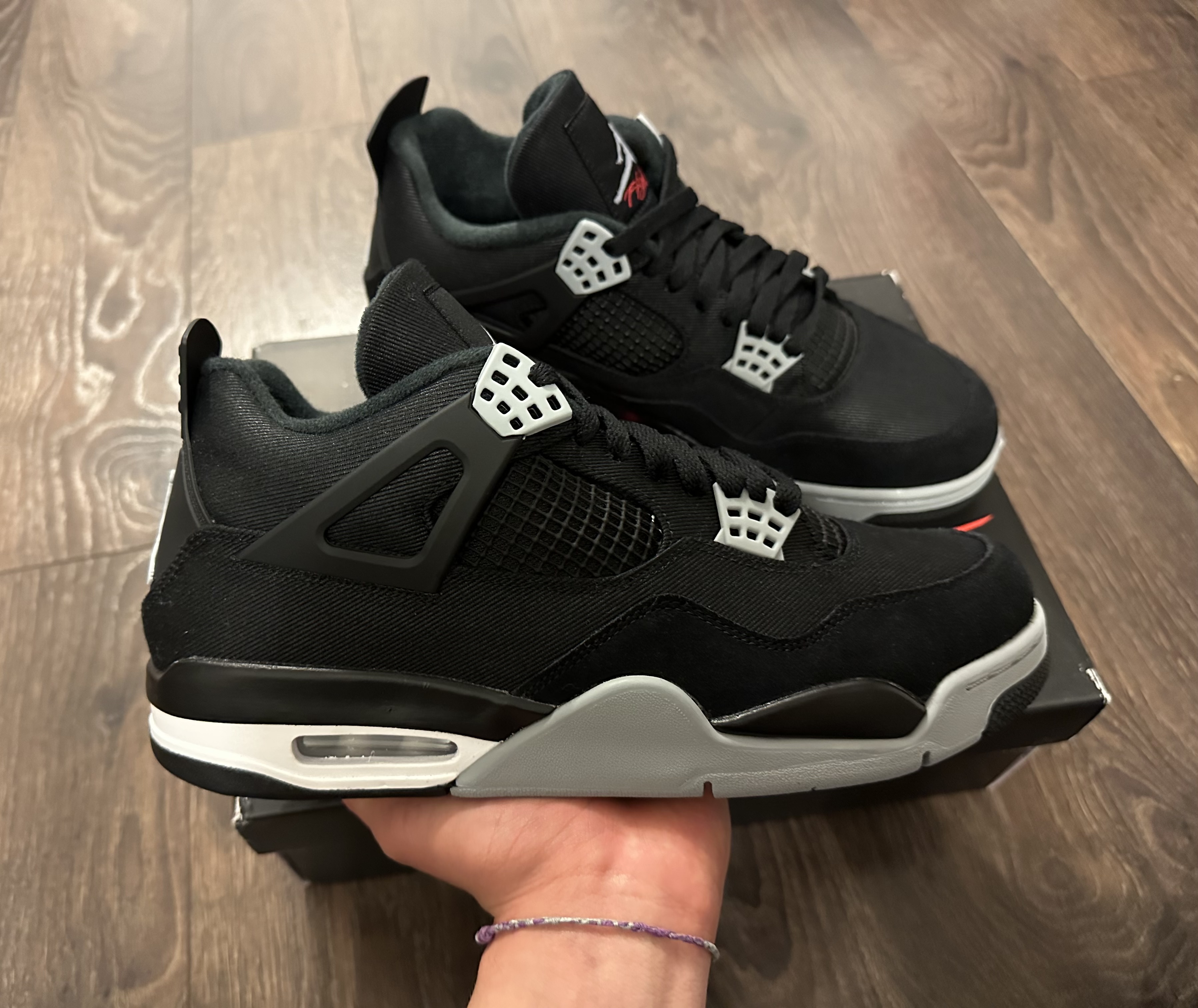 jordan 4 black and blue