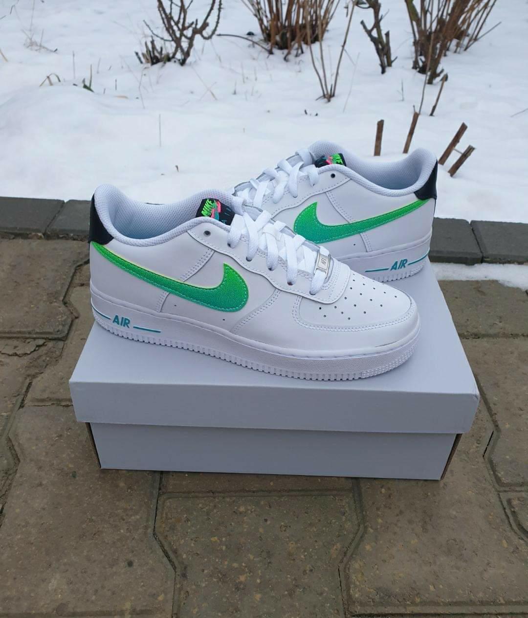 air force 1 green swoosh