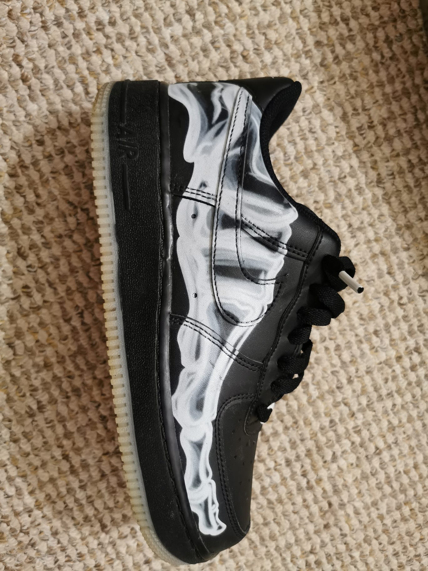 black air force 1 skeleton