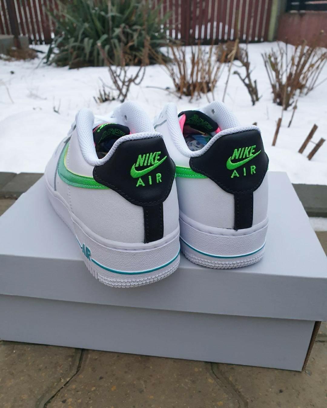 air force 1 green swoosh